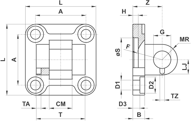 cerniera femmina stretta
