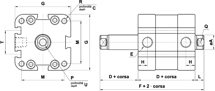 cilindro compatto 40-50-63