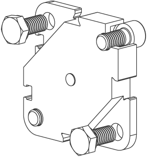 Flangia intermedia per cilindri compatti contrapposti