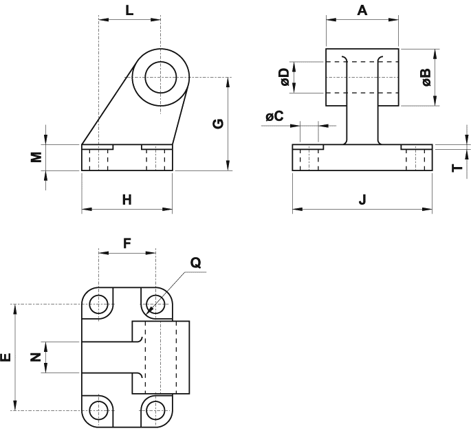 controcerniera orizzontale rettangolare