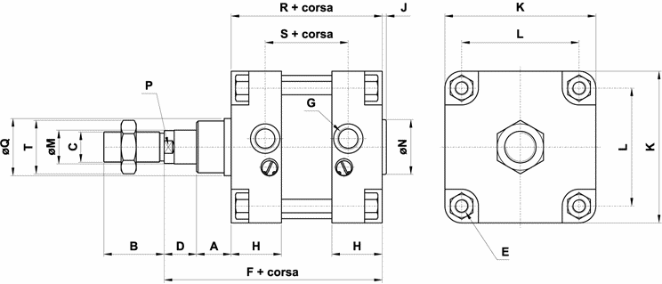 cilindro ISO 6431 160-200
