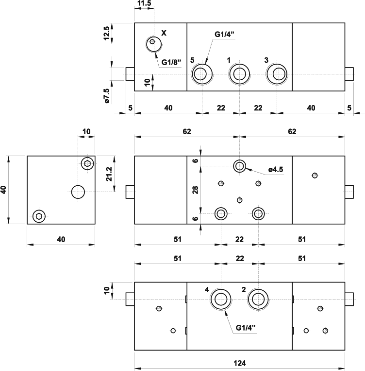 osc 1/4 not com. pneumatico