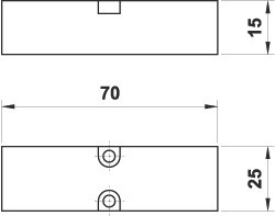 piastrina di chiusura