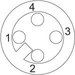 schema di collegamento connessione M12
